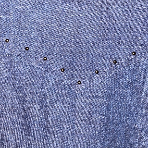 Kate Spade Embroidered Chambray Top Medium - Picture 5 of 6